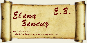 Elena Bencuz vizit kartica